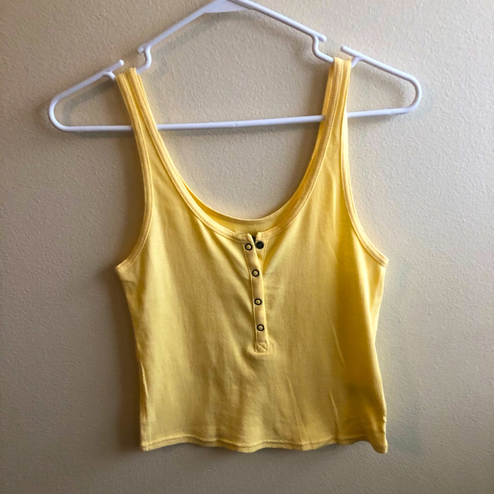 Yellow Button Tanktop